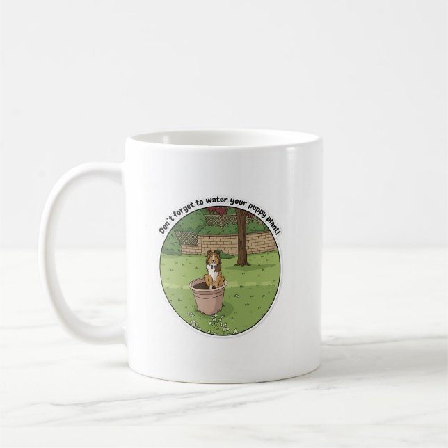 Grow a sheltie mug kaffemugg (Vänster)