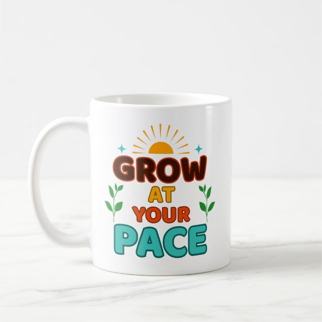 Grow at Your Pace - Mug Kaffemugg (Vänster)