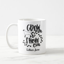 Grow Em Show Em Lamb Custom Name Kaffemugg