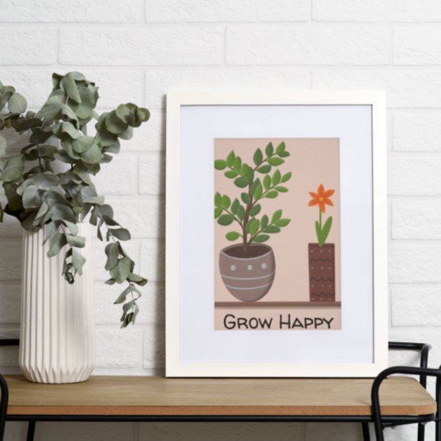 Grow Happy Växt Poster (Skapare uppladdad)