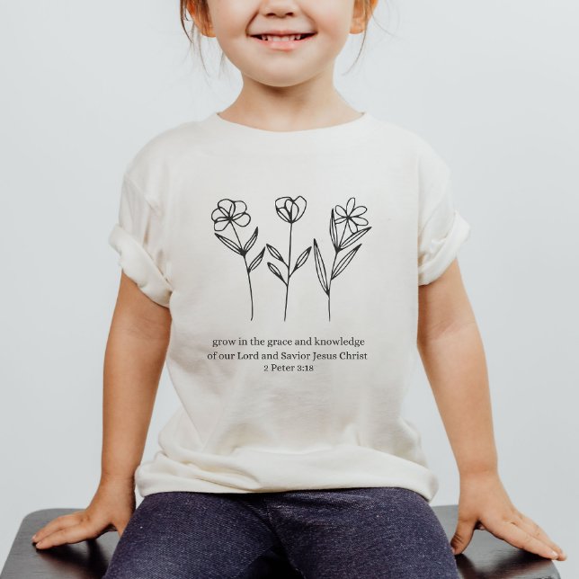 Grow in Grace Christian Barn Shirt T Shirt (Skapare uppladdad)