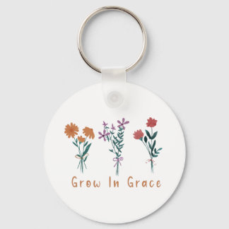 Grow in Grace Christian KeyChain Nyckelring