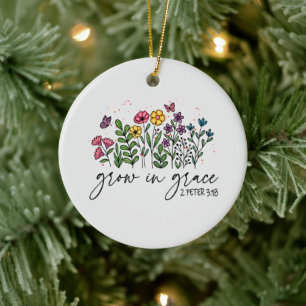 Grow in Grace Julgransprydnad Keramik