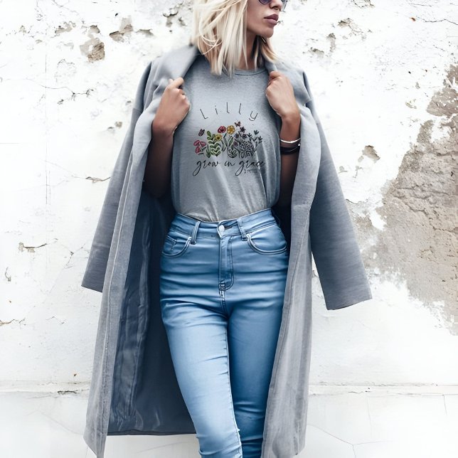 Grow in Grace med verse 2 Peter 3:18 T Shirt (Skapare uppladdad)