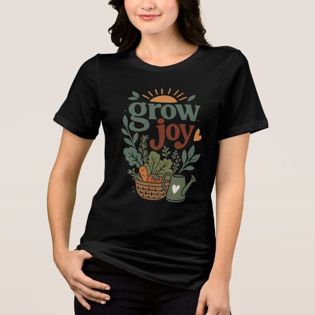 Grow Joy Trädgård  T Shirt (Framsida)