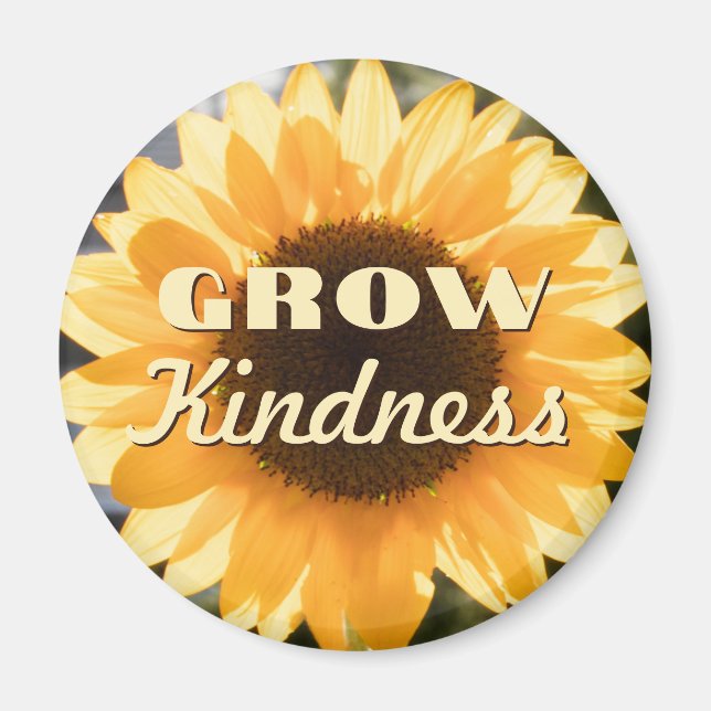 Grow Kindness solros Magnet (Framsidan)