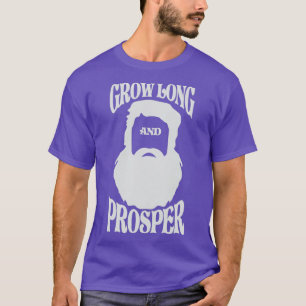Grow Long Beard and Prosper Vintage Beard Älskare T Shirt