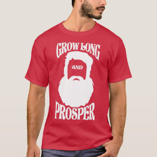 Grow Long Beard and Prosper Vintage Beard Älskare  T Shirt