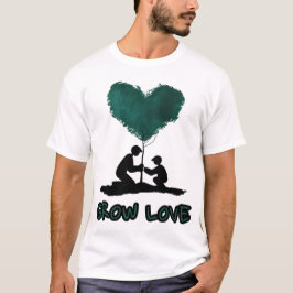 Grow Love Tree Illustration, Hjärtformad Natur A T Shirt