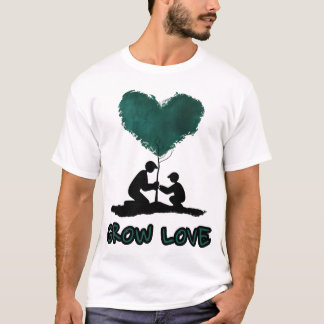 Grow Love Tree Illustration, Hjärtformad Natur A T Shirt