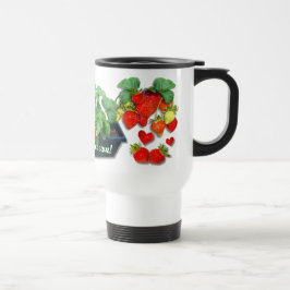 GROW STRAWBERRIES ~ Travel/Commuter Mugg