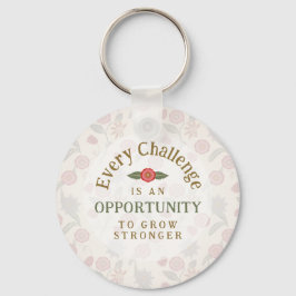 "Grow Stronger" Affirmation Keychain Nyckelring