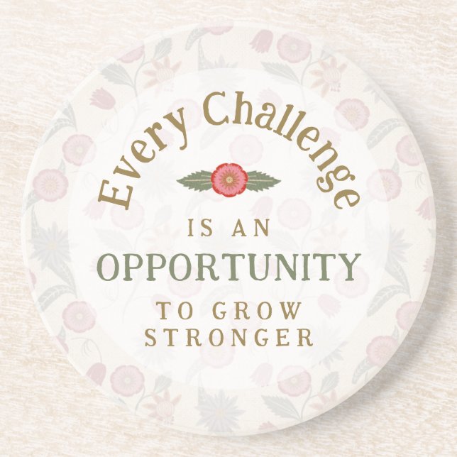 "Grow Stronger" Affirmation Underlägg (Framsidan)