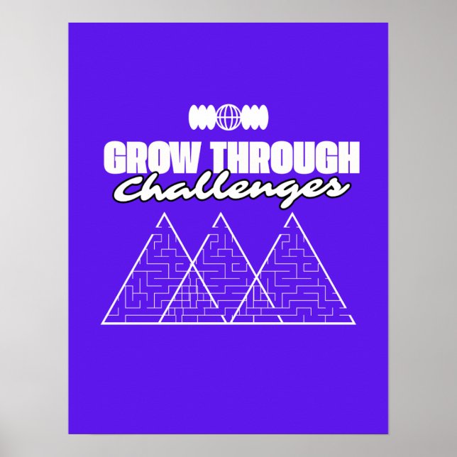 Grow Through Challenges – Inspirational Growth Poster (Framsidan)