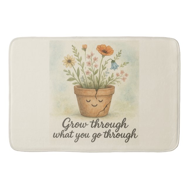Grow Through What You Go Through Badrumsmatta (Framsidan)