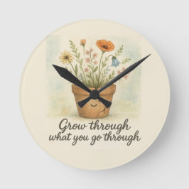 Grow Through What You Go Through Rund Klocka