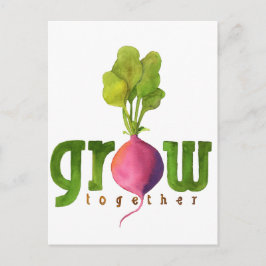 Grow Together Radish Vykort