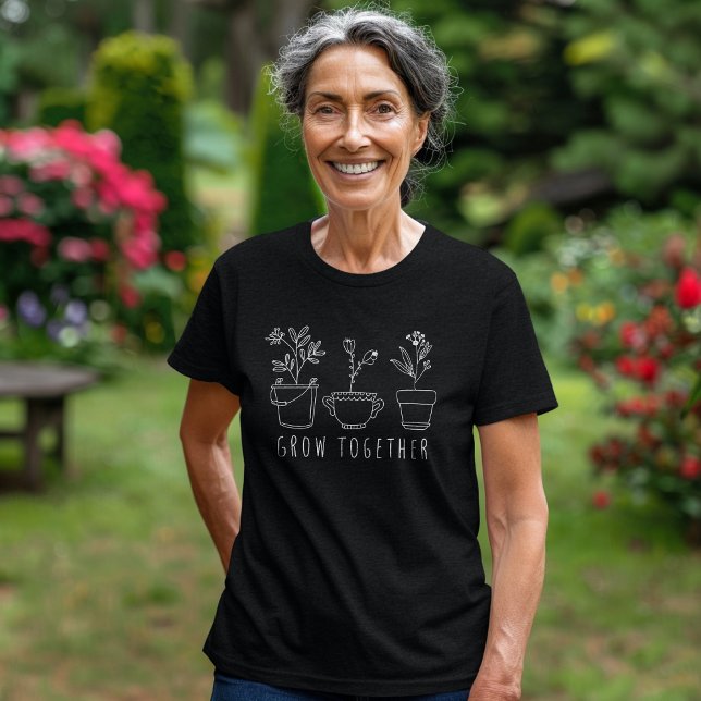 Grow Together Women's Black T-Shirt (Skapare uppladdad)