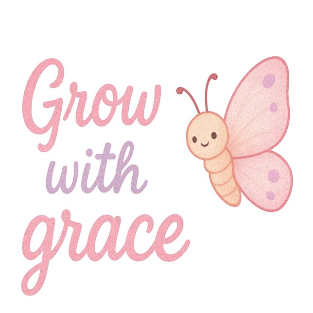 Grow With Grace Butterfly Hoodies for Girls – Cute T Shirt (GROW WITH GRACE )