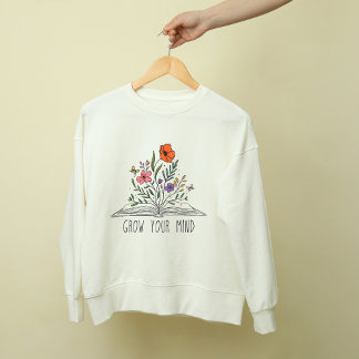 Grow your mind Boho Wildflower and book T Shirt