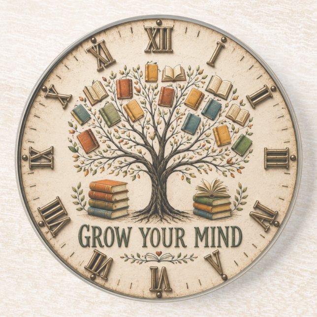 Grow Your Mind Book  Reading Teacher Gift Underlägg (Framsidan)