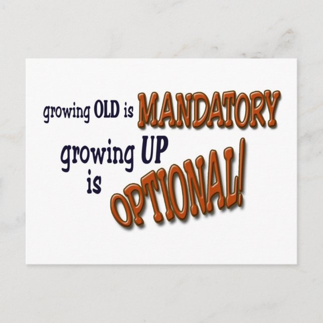 Growin Old! Vykort (Framsida)