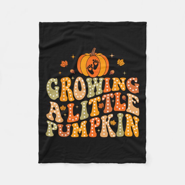 Growing A Little Pumpkin Fall Autumn Pregnancy Tha Fleecefilt (Framsidan)