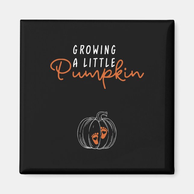 Growing A Little Pumpkin Graviditetsannonsering Th Magnet (Framsidan)