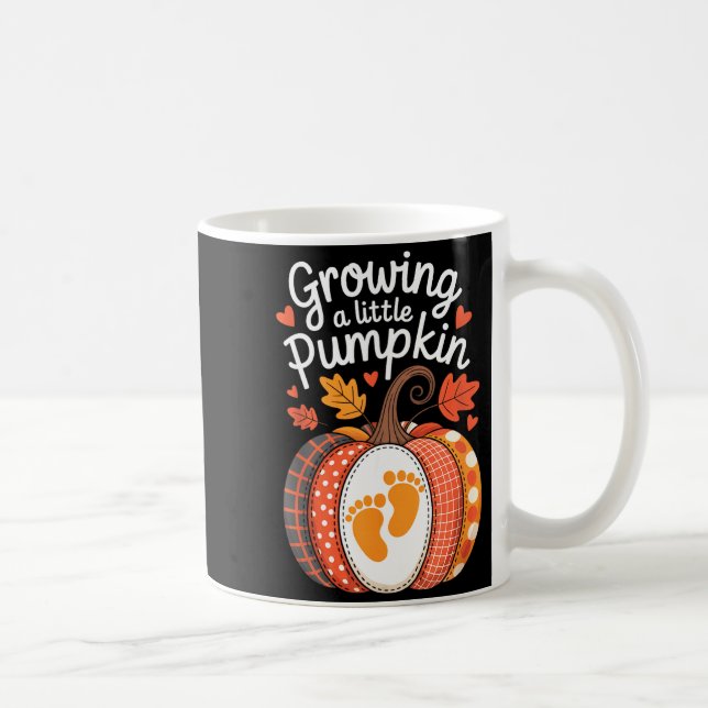 Growing A Little Pumpkin Maternity Pregnancy Thank Kaffemugg (Höger)
