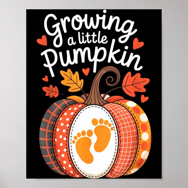 Growing A Little Pumpkin Maternity Pregnancy Thank Poster (Framsidan)