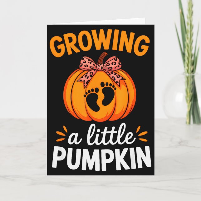 Growing A Little Pumpkin Maternity Thanksgiving Mo Kort (Framsida)