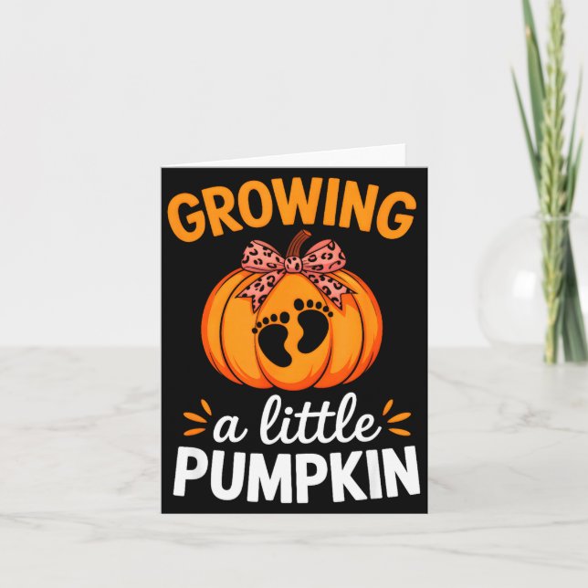 Growing A Little Pumpkin Maternity Thanksgiving Mo Kort (Framsida)