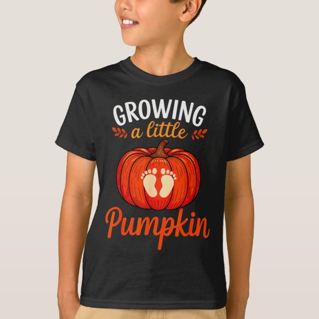Growing A Little Pumpkin Pregnancy Thanksgiving Ma T Shirt (Framsida)