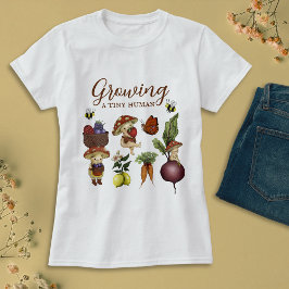 Growing a Tiny Human Baby Shower Mom-to-Be T Shirt