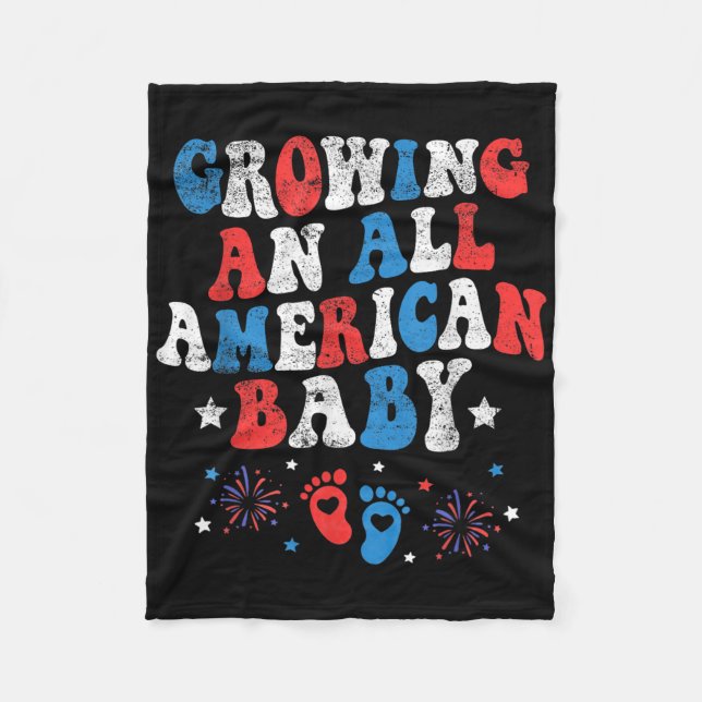 Growing An American Baby 4th Of July Pregnancy Ann Fleecefilt (Framsidan)