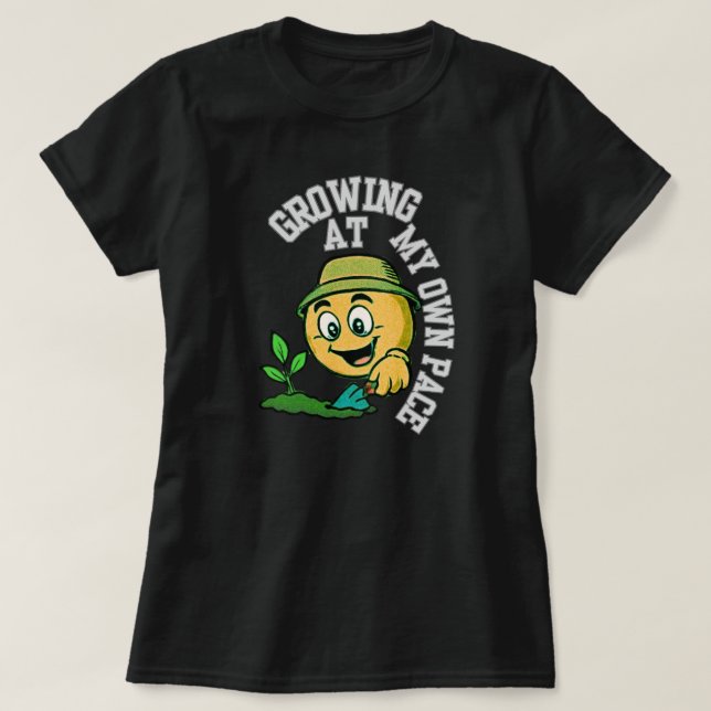 Growing at My Own Pace Inspirational GrowthMindset T Shirt (Design framsida)
