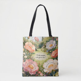 Growing Love: Botanical Mom Tote Tygkasse