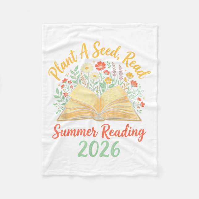 Growing Minds Summer Reading 2026 Plantera Ett Frö Fleecefilt (Framsidan)
