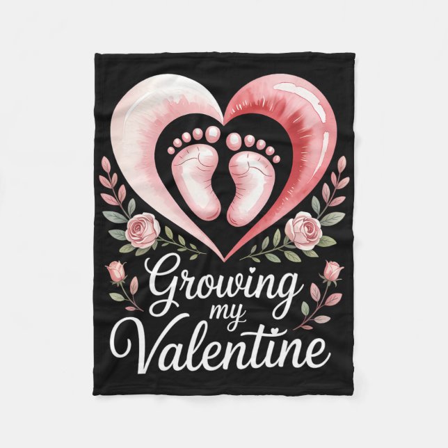 Growing My Valentine By Feet Heart Art  Fleecefilt (Framsidan)
