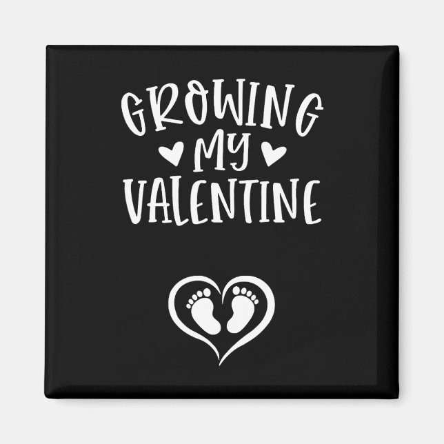 Growing My Valentine Graviditetsannonsering Valent Magnet (Framsidan)