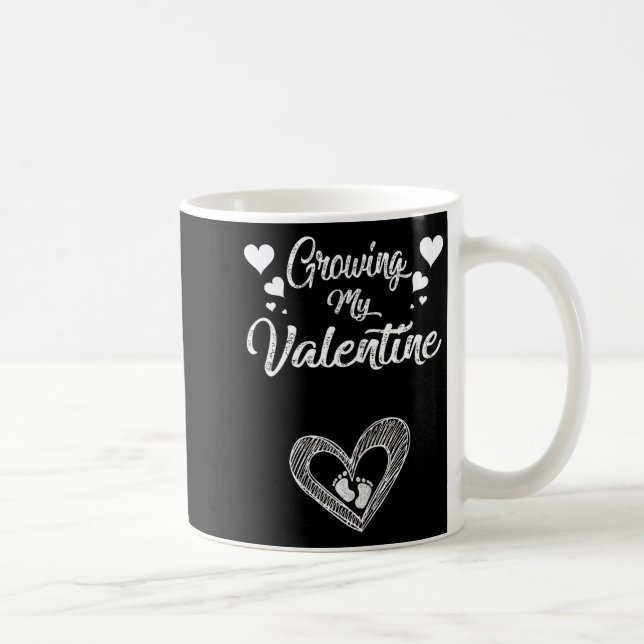 Growing My Valentine Pregnancy New Mom Valentines  Kaffemugg (Höger)