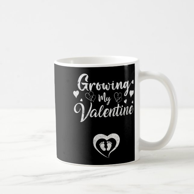 Growing My Valentine Pregnancy New Mom Valentines  Kaffemugg (Höger)