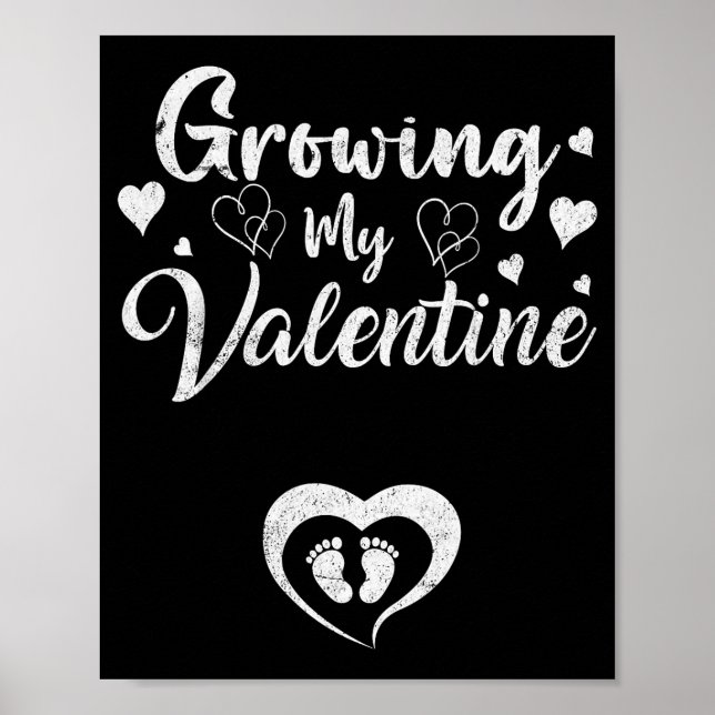 Growing My Valentine Pregnancy New Mom Valentines  Poster (Framsidan)