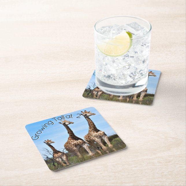 Growing Tall Safari Moment Underlägg Papper Kvadrat (Insitu)