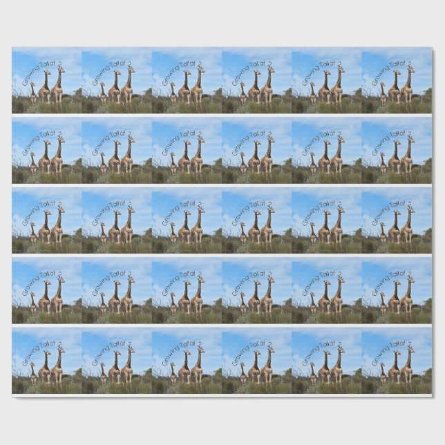 Growing Tall Safari Wrap Presentpapper (Platt)