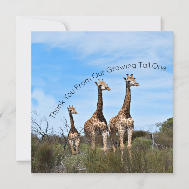 Growing Tall Thank You Message Tack Kort (Framsida)