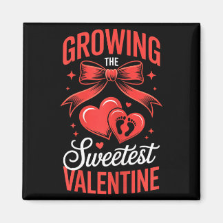 Growing The Sweetest Valentine Pregnancy Announcem Magnet