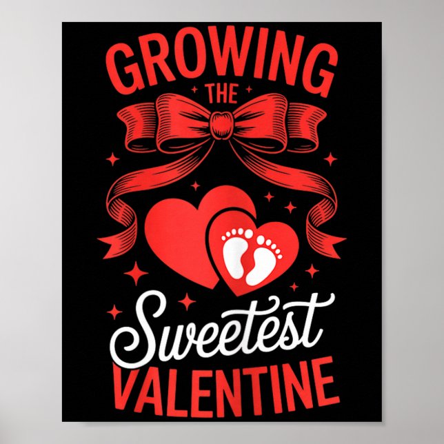 Growing The Sweetest Valentine Pregnancy Announcem Poster (Framsidan)