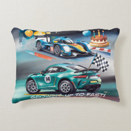 Growing Up To Fast Boy Birthday Party Prydnadskudde