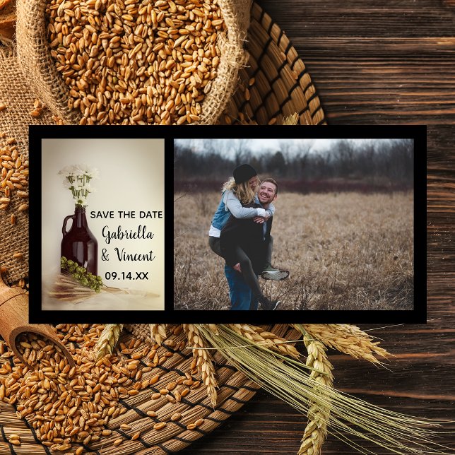 Growler Skutt Daisys Brewery Bröllop spara datum Datumet (Skapare uppladdad)